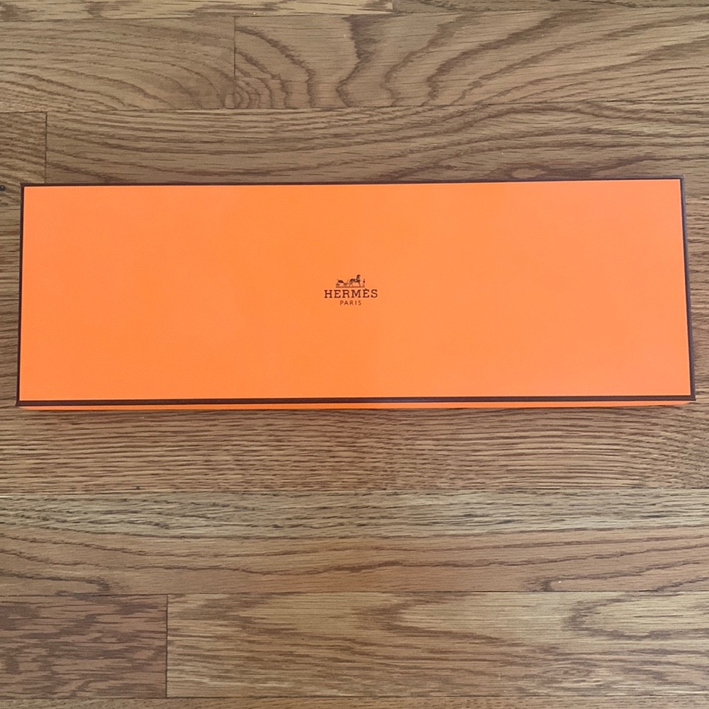 Hermes Tie Box with white Tissue paper inside
